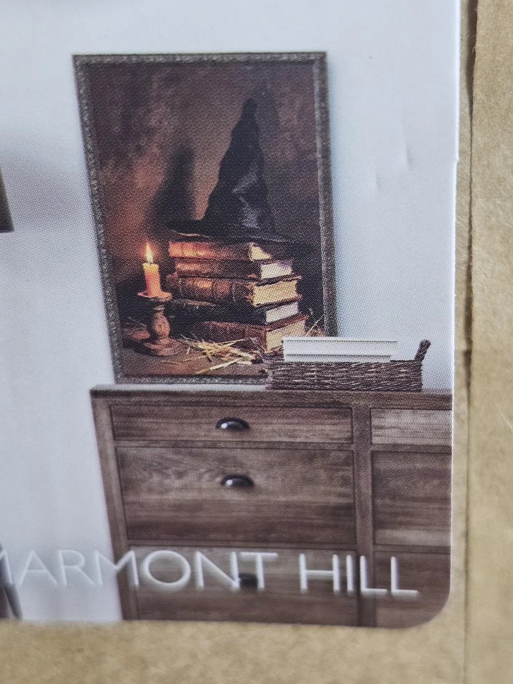 Witch Hat & Spell Books Framed Art Print - Brown, Black Marmont Hill Halloween